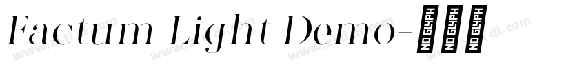 Factum Light Demo字体转换